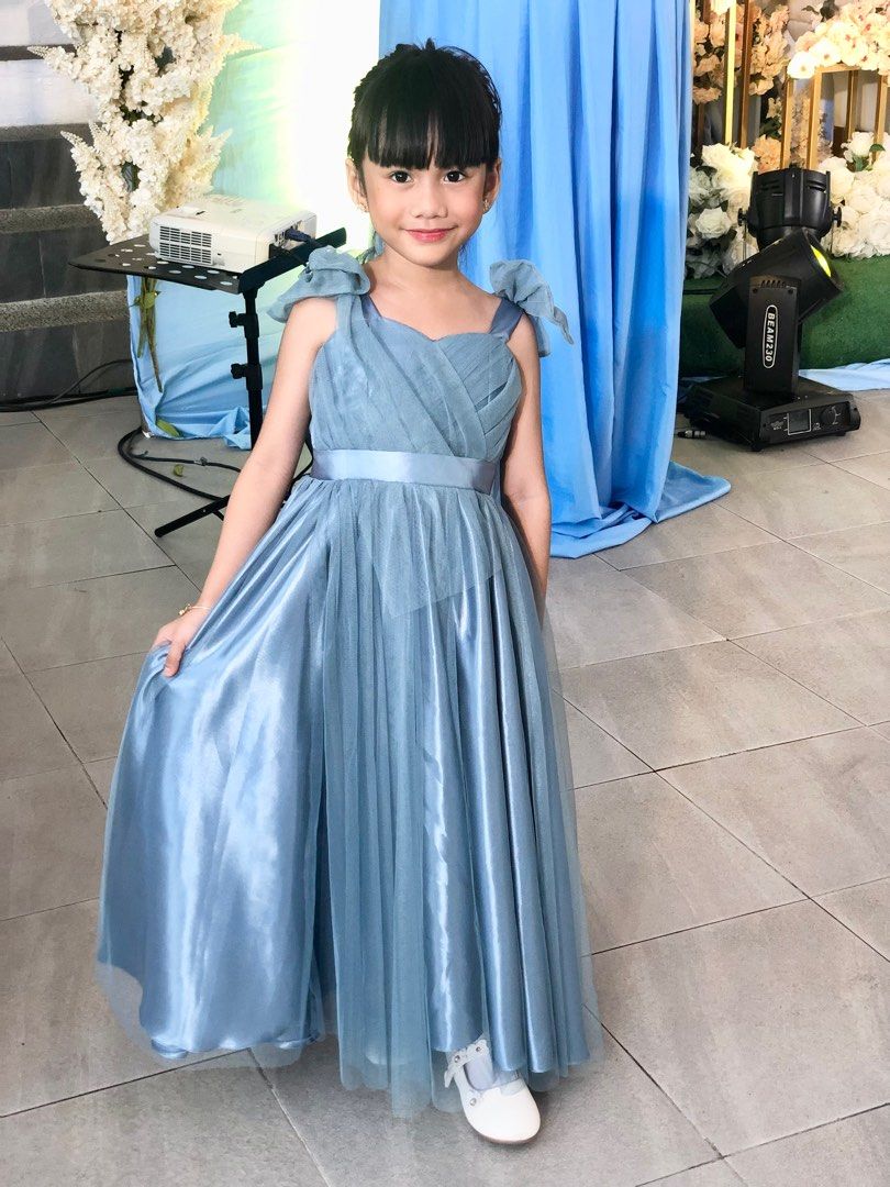 Dusty blue flower girls dress for rent, Babies & Kids, Babies & Kids Fashion on Carousell Dusty blue flower girls dress for rent, Babies & Kids, Babies & Kids Fashion on Carousell
