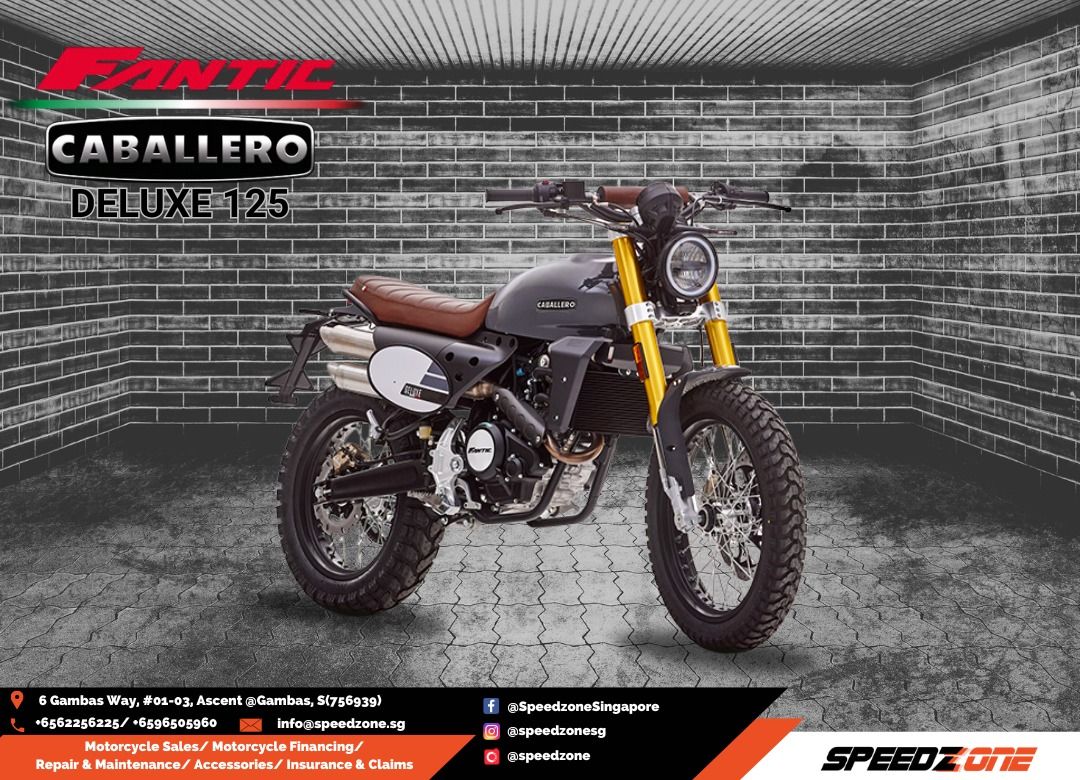FANTIC CABALLERO 125 DELUXE Class 2B Motorcycles for Sale READY STOCK Motorcycles Motorcycles for Sale Class 2B on Carousell
