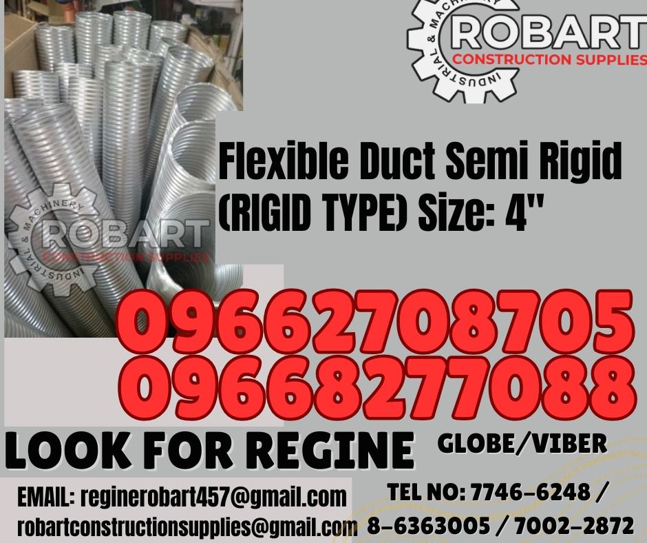 Flexible Duct Semi Rigid (RIGID TYPE) Size: 4