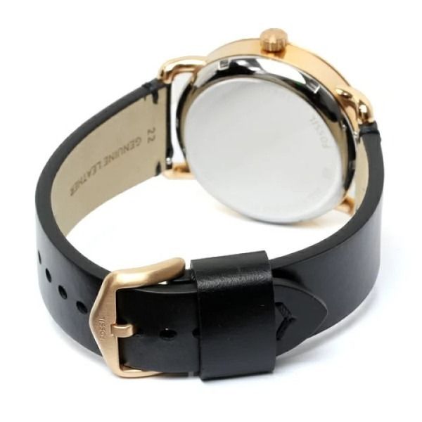 Fossil Men s ME1168 The Commuter Twist Black Leather Watch