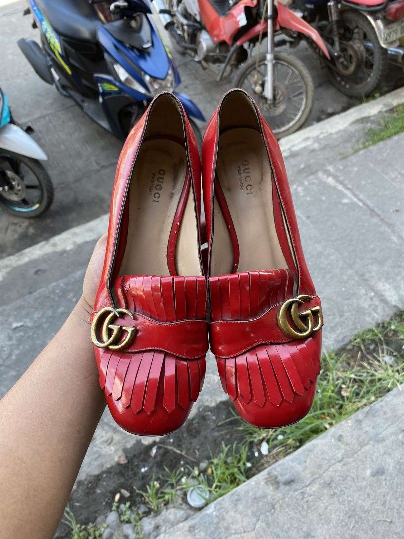 Gucci marmont shoes red 2025