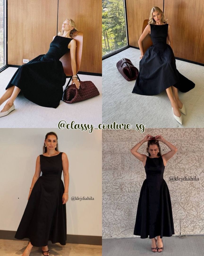 white christmas dresses MILANO BLACK COTTON MIDI DRESS – DISSH