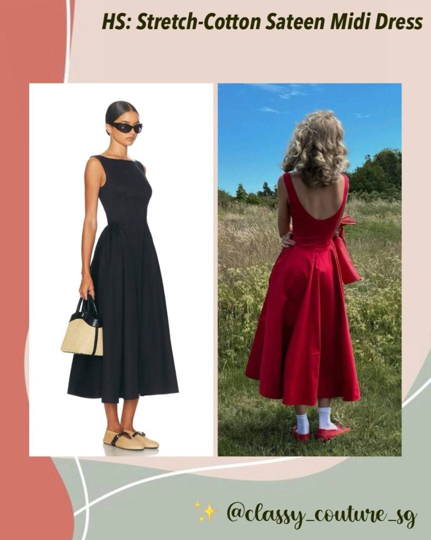 midi gala dress Semi-Formal Midi Party Dress with Short Sleeves Black / 12