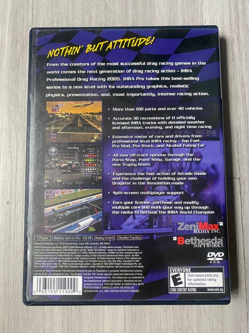 IHRA Professional Drag Racing 2005 (Sony PlayStation 2, 2004), Video ...