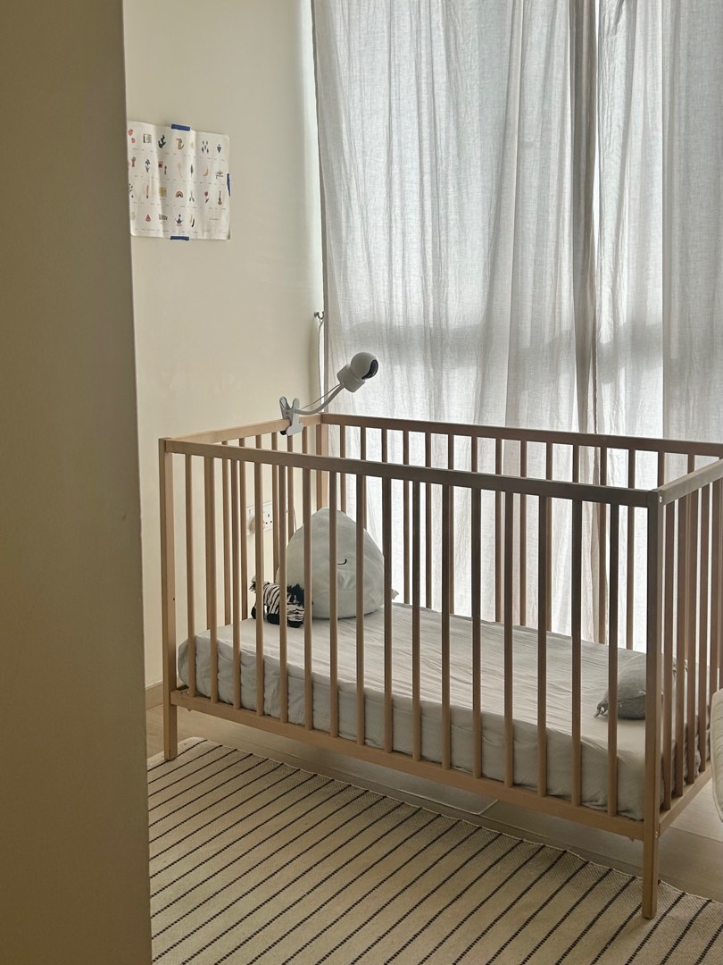Ikea Sniglar Cot with Mattress, Babies Kids, Baby Nursery Kids