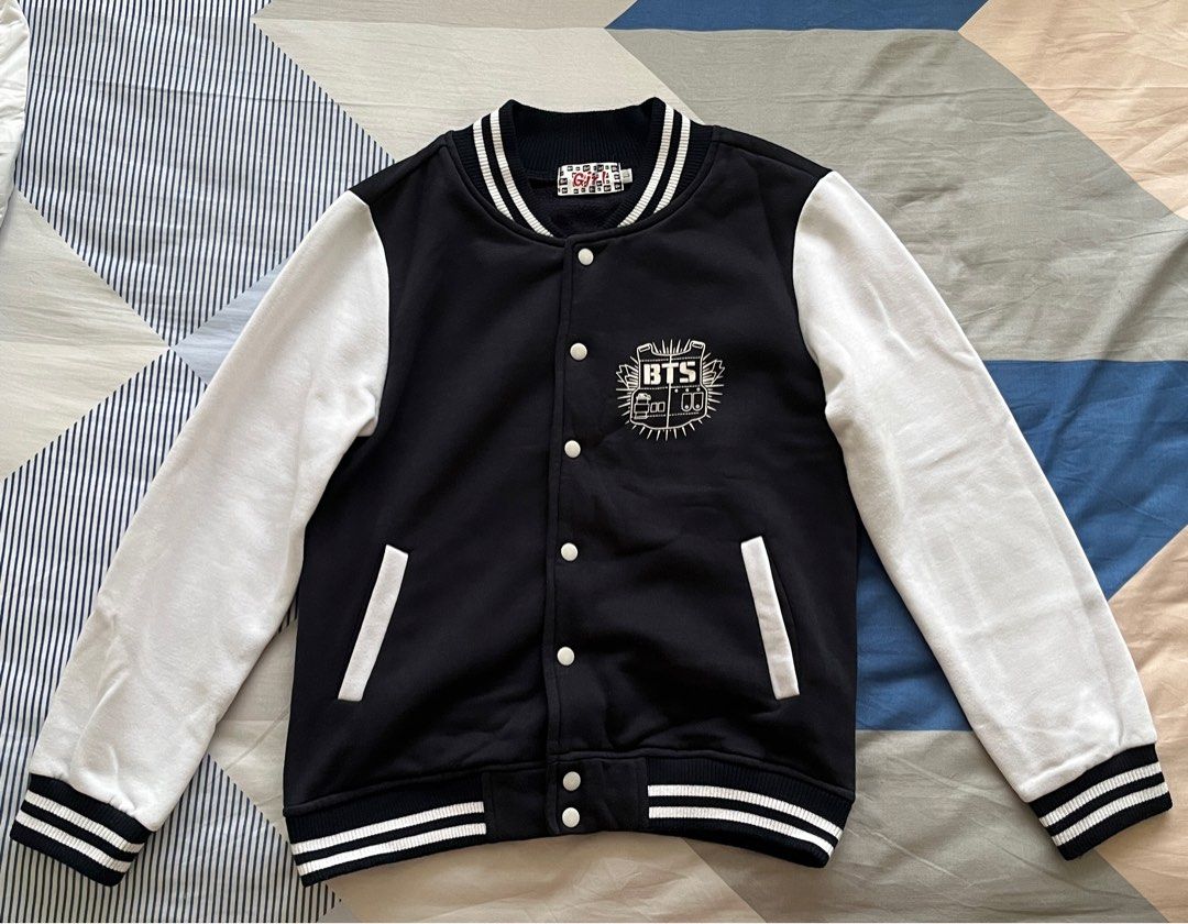 Baseball Jacket Bts Jacket With Zipper XL Army Zip BTS 3rd Muster