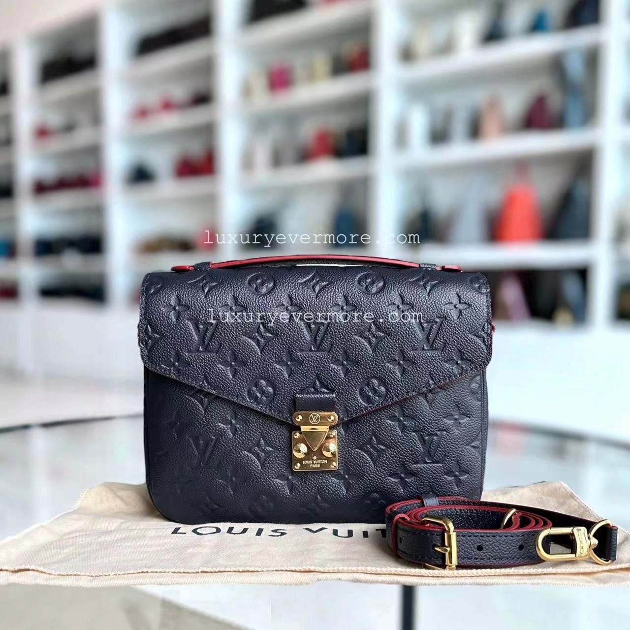Pochette metis marine rouge shop
