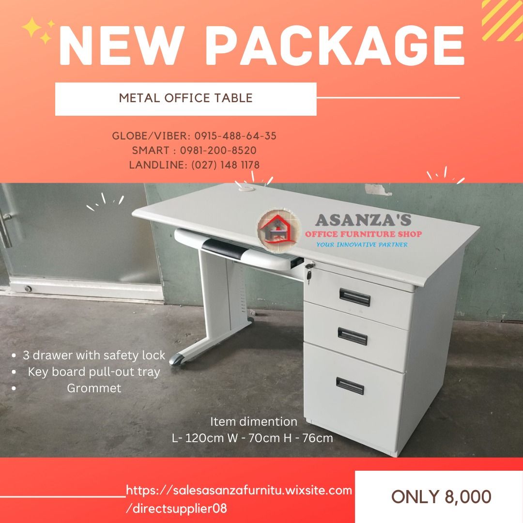 METAL OFFICE TABLE -FACTORY PRICE-, Furniture & Home Living, Office ...