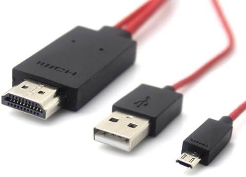 MHL Micro USB to HDMI TV Adapter Cable for Samsung Galaxy S4 i9500 S3 i9300 Note 2 N7100 Note 3 Black Red 200 cm Computers Tech
