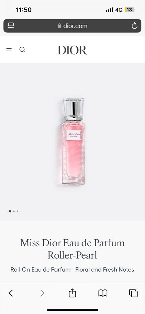Miss dior perle de parfum roller pearl clearance