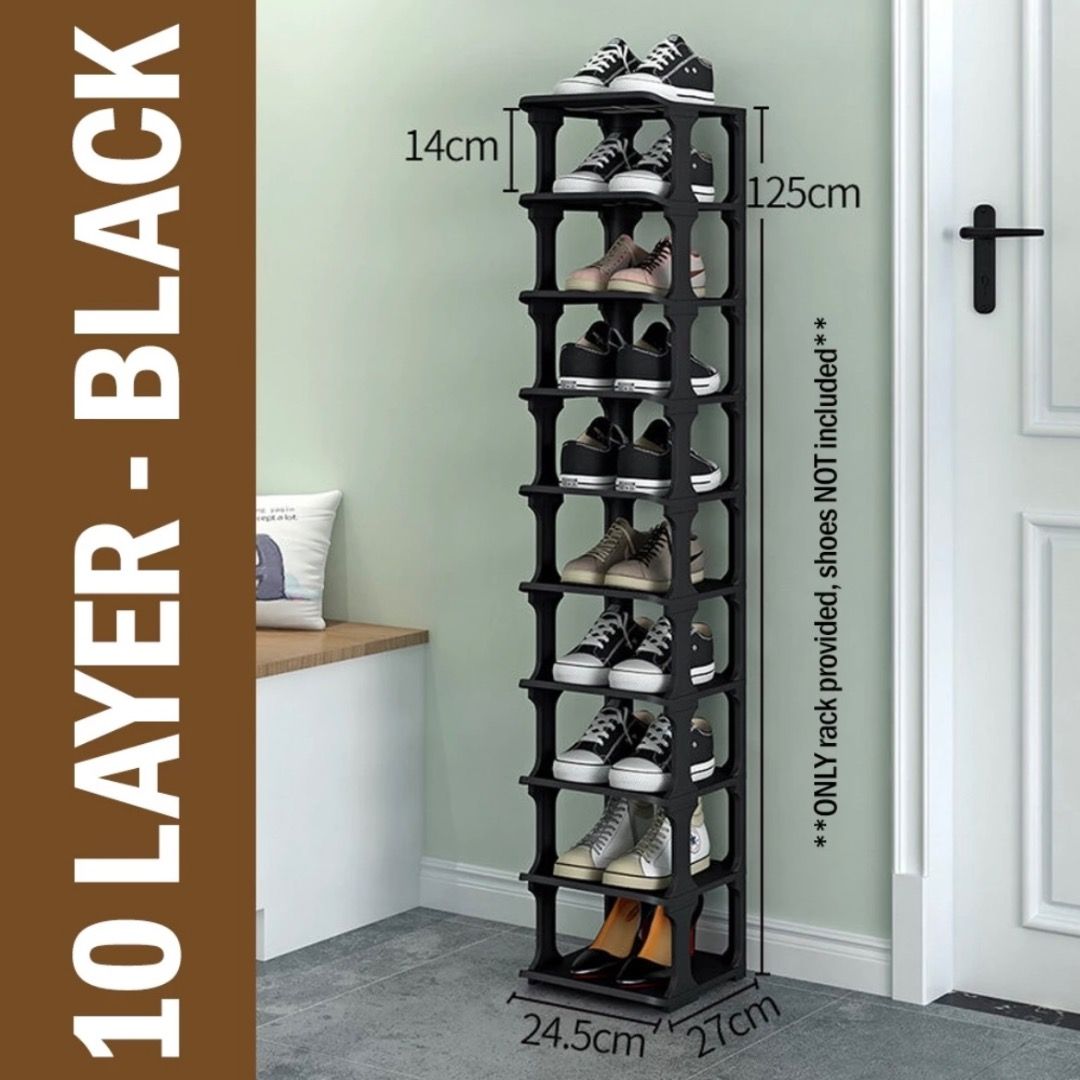 Multilayered Single Column Shoe Shelf Entryway Shoe Rack Narrow Shoe Rack Slim Shoe Storage Shelf Shoe Cabinet Shoe Organiser Rack