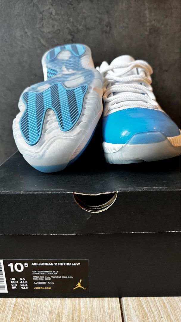 New Air Jordan 11 Retro Low North Carolina Blue size 10.5 Carousell