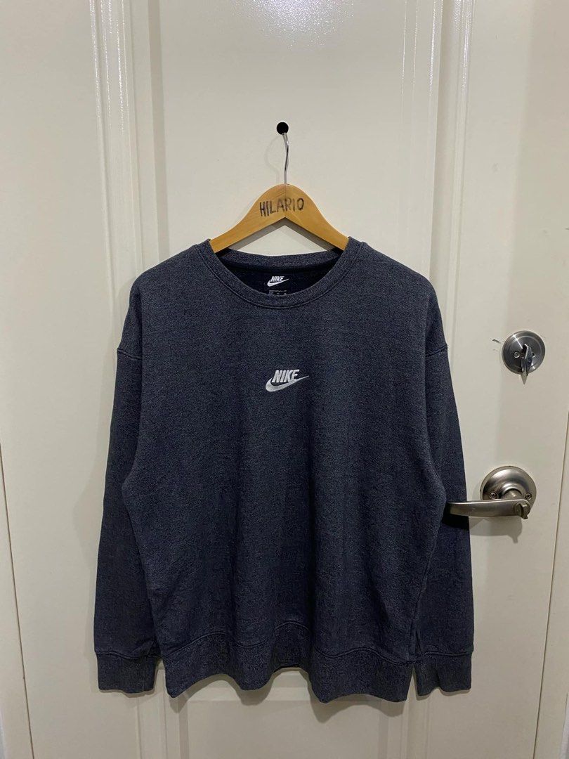 Nike heritage crew sweatshirt blue on sale