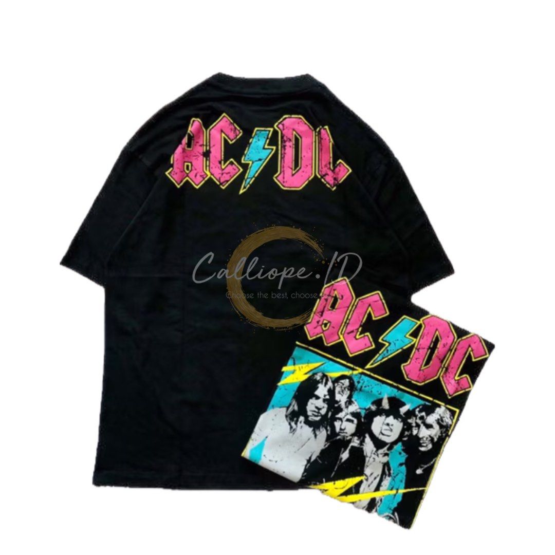 Pull n Bear Merch Shirt Kaos Band ACDC (Unisex)