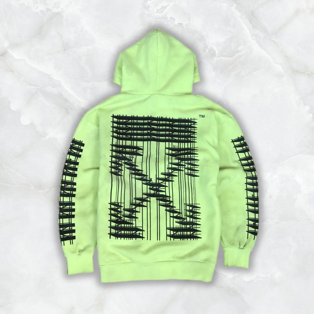 Off white lime green hoodie store