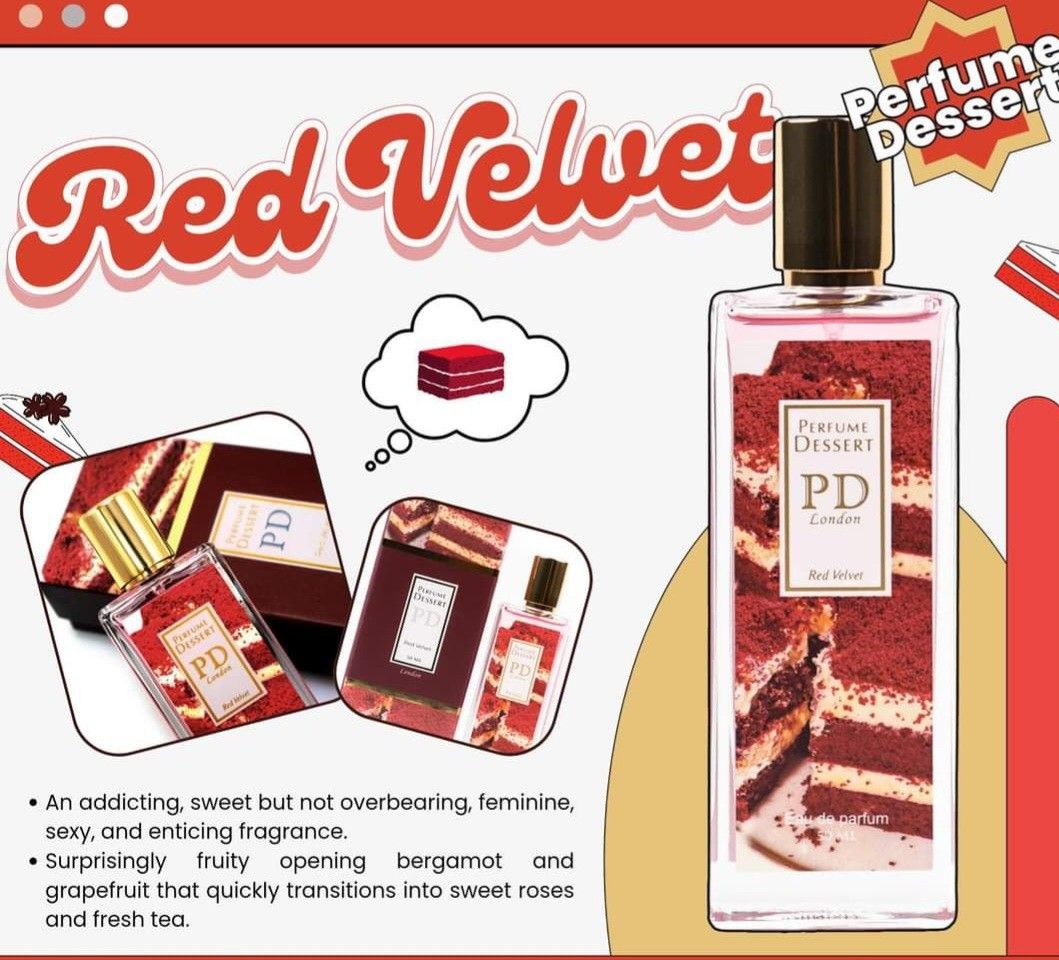 Perfume Dessert London Red Velvet, Dreamy, Dainty, Plum and