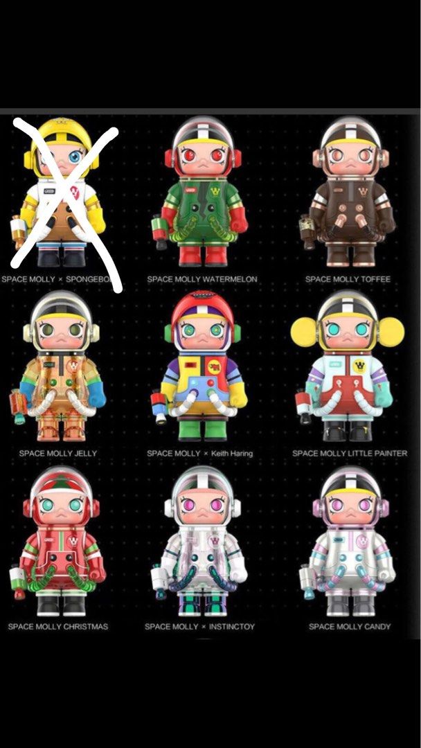 POP MART MEGA Collection 100% Space Molly Series 1, Toys