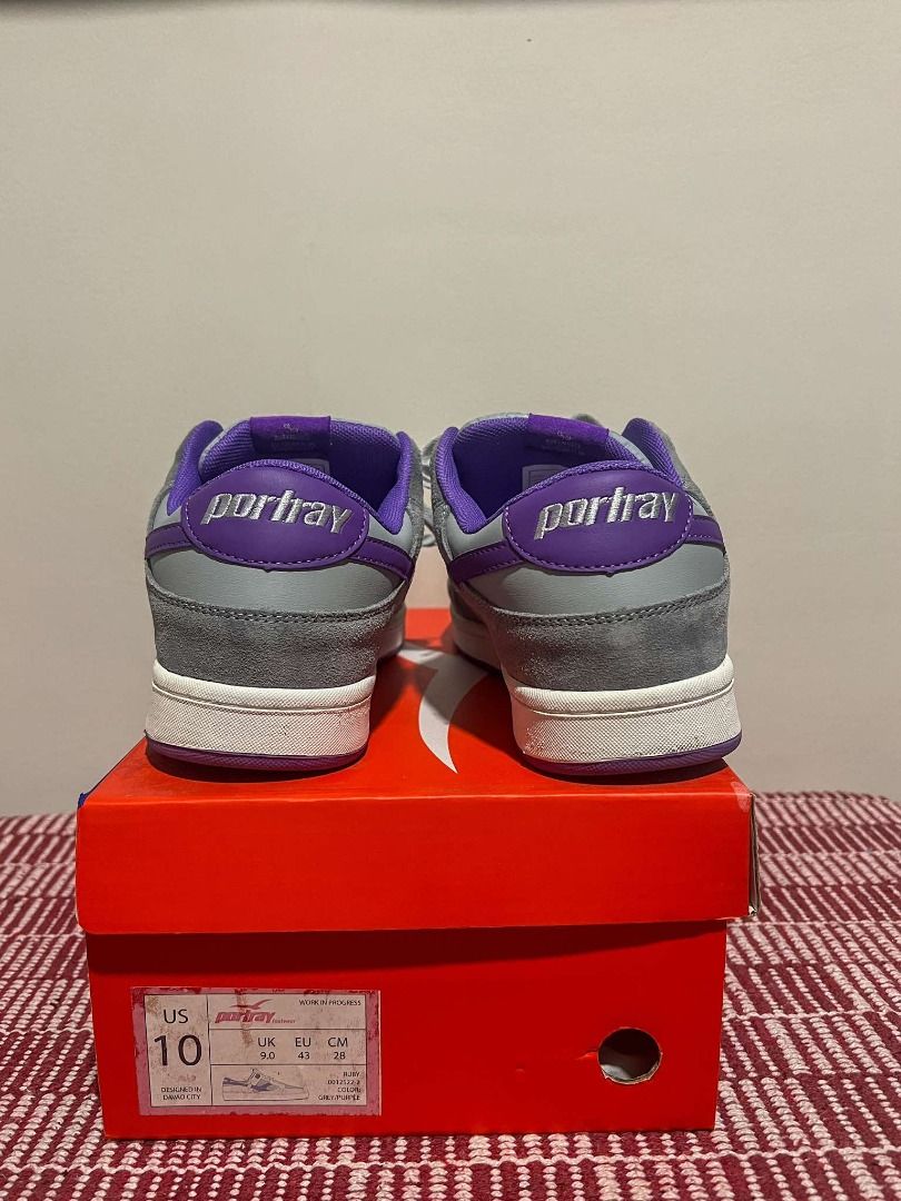 Portray Ruby Gray Deadstock (Category: Casual Shoes) located in General Trias. Submitted by tweakyohead (Listing ID 1329926748, Image 2). Description: Package Includes: Portray Ruby Purple/Gray Deadstock, Size 10 Condition: - Gently used, in good condition - Worn only a few times - Deadstock Reason for Selling: Decluttering Additional shipping charges apply (available through Grab, Lalamove, J&T, JRS, or LBC)..