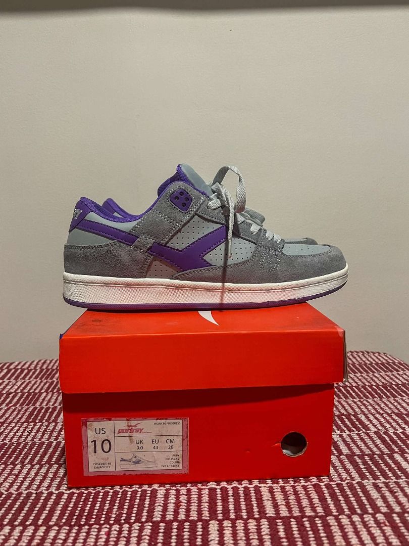 Portray Ruby Gray Deadstock (Category: Casual Shoes) located in General Trias. Submitted by tweakyohead (Listing ID 1329926748, Image 1). Description: Package Includes: Portray Ruby Purple/Gray Deadstock, Size 10 Condition: - Gently used, in good condition - Worn only a few times - Deadstock Reason for Selling: Decluttering Additional shipping charges apply (available through Grab, Lalamove, J&T, JRS, or LBC)..