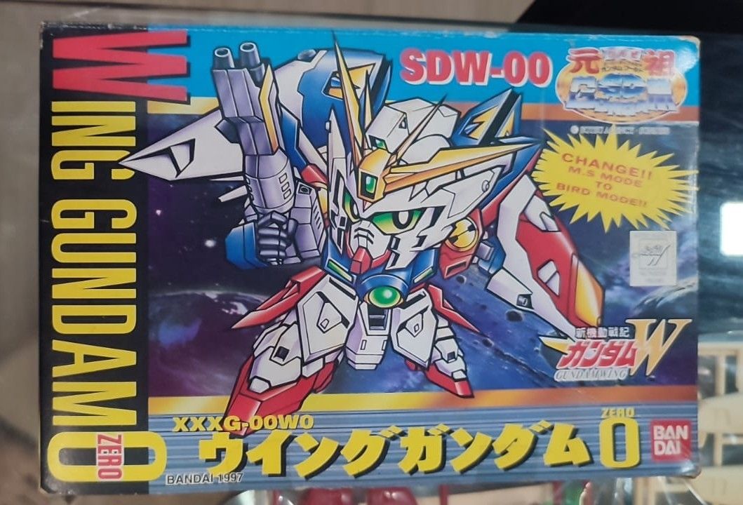 SDW-00 Wing Gundam 0/ ZERO (Category: Gundam Model Kits) located in Singapore. Submitted by nik.noi (Listing ID 1329854627, Image 1). Description: SDW-00 Wing Gundam 0/ ZERO Model Number Original Ganso SD Gundam World Series Wing Gundam Zero 0 Model Kit Bandai BB Senshi.