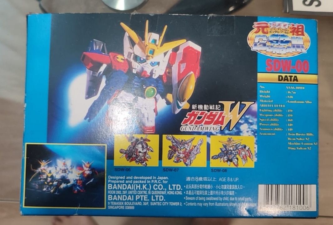 SDW-00 Wing Gundam 0/ ZERO (Category: Gundam Model Kits) located in Singapore. Submitted by nik.noi (Listing ID 1329854627, Image 2). Description: SDW-00 Wing Gundam 0/ ZERO Model Number Original Ganso SD Gundam World Series Wing Gundam Zero 0 Model Kit Bandai BB Senshi.
