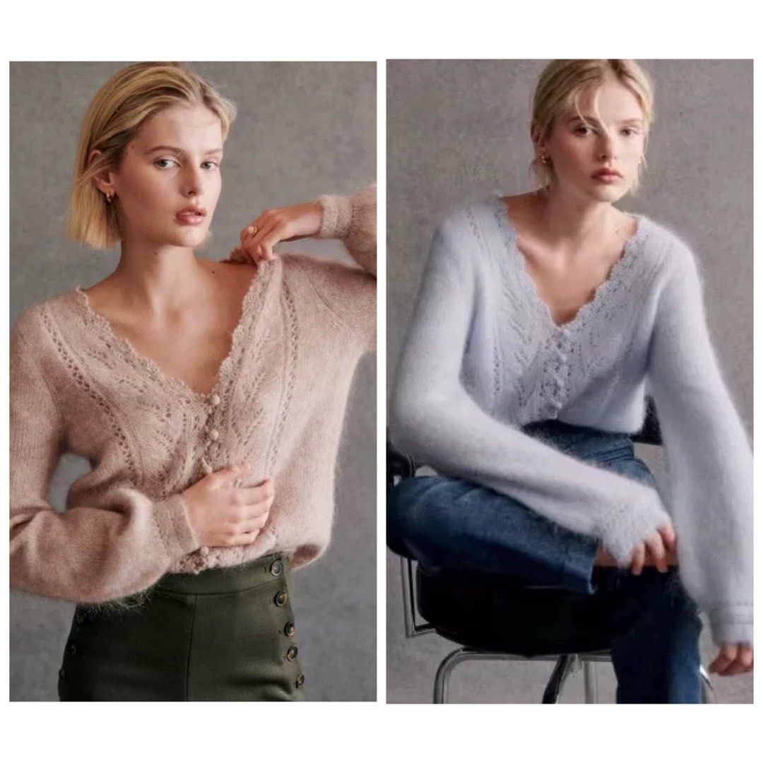 Sezane Angelo Cardigan Top in 2 style Carousell