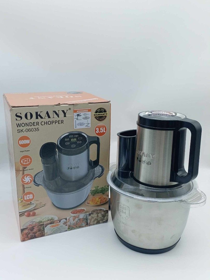 sokany 6 in 1 3.5L food Machine LCD 3.5L Meat Chopper Fufu Pounding
