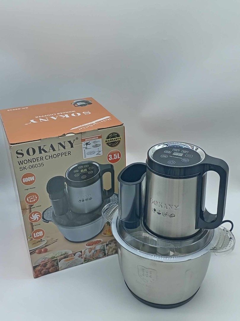 sokany 6 in 1 3.5L food Machine LCD 3.5L Meat Chopper Fufu Pounding