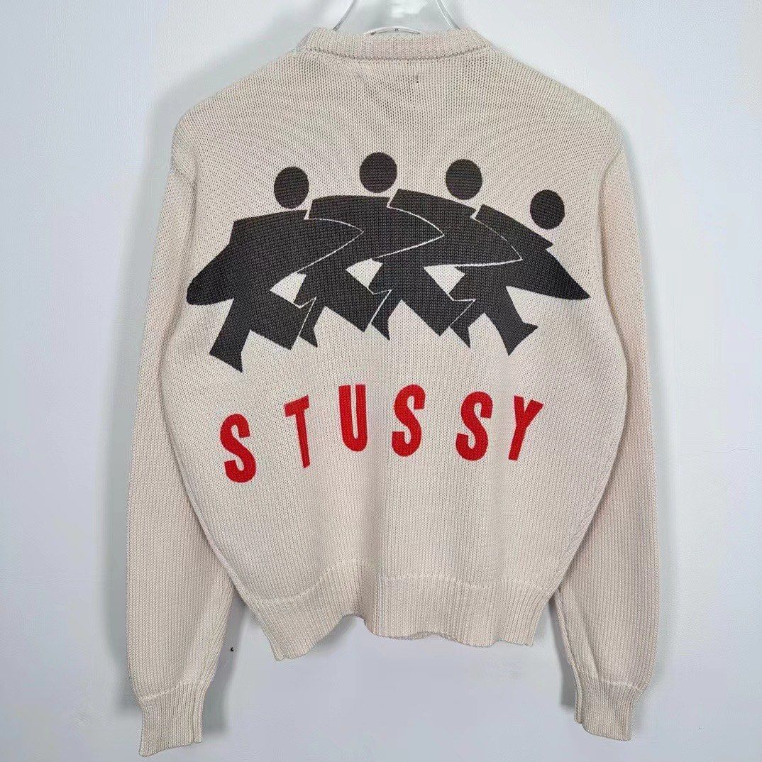STUSSY FW24 SURFMAN ICON COTTON LINEN CREW衝浪人毛衣, 他的 STUSSY FW24 SURFMAN ICON COTTON LINEN CREW衝浪人毛衣, 他的