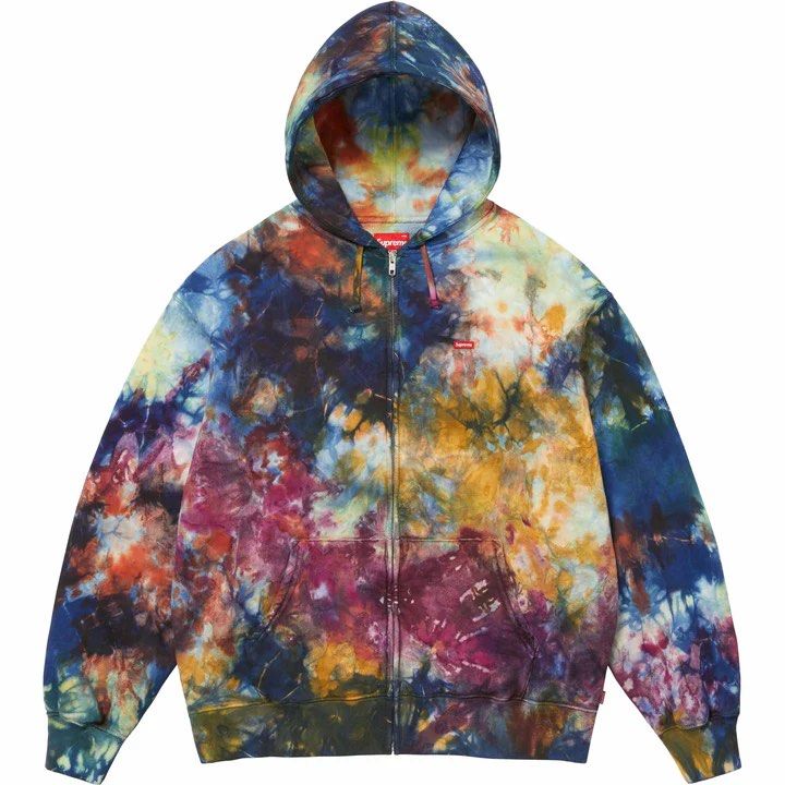 Supreme Overdyed Small Box Zip Up Hooded Sweatshirt Multicolor Men s Fashion Tops Sets Hoodies on Carousell