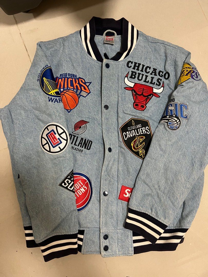 supreme x nba x nike jacket Carousell