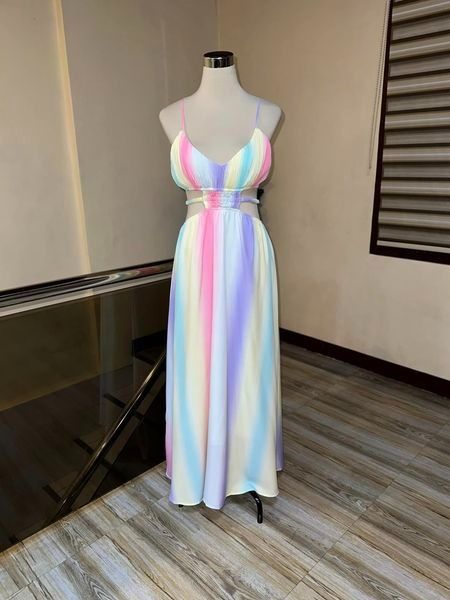 shein pastel rainbow dress SHEIN Playful Pals Girls Pastel Rainbow Stripe Dress With Pink Bows,Summer  Fairy Sleeveless Ruffle Accents Round Neck Dress For Birthday And Baby  Shower,Short Length