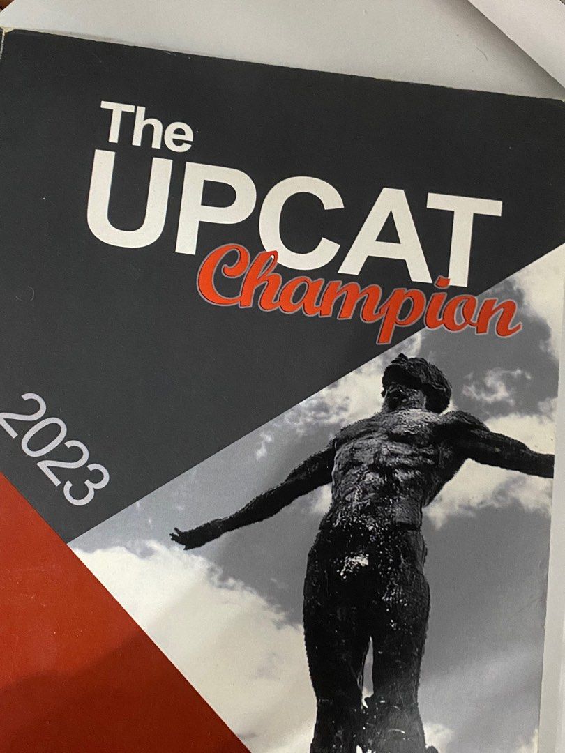 The UPCAT Champion 2023 book (Category: Textbooks) located in Marikina City. Submitted by moodztrbl (Listing ID 1329884398, Image 1). Description: - with highlights and pencil writing - complete pages - can lower price for sure buyer.