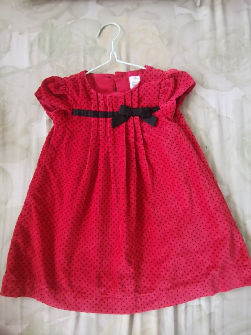 Velvet dress carters 12mos Babies Kids Babies Kids Fashion on Carousell