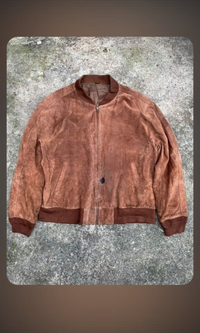 VINTAGE LEATHER SUEDE JACKET CARHARTT ALTERNATIVE Men s Fashion Coats Jackets and Outerwear on Carousell