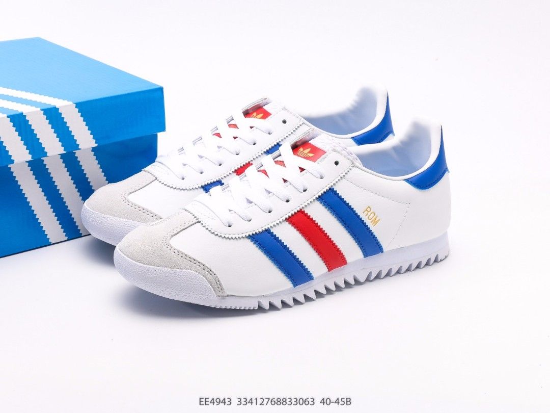 Adidas originals Rom White Blue Red Trainers US 8 US 11