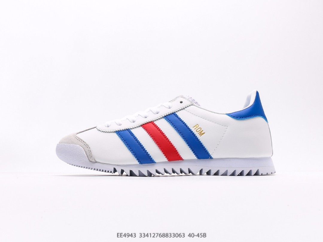 Adidas originals Rom White Blue Red Trainers US 8 US 11 Men s Fashion Footwear Sneakers on Carousell