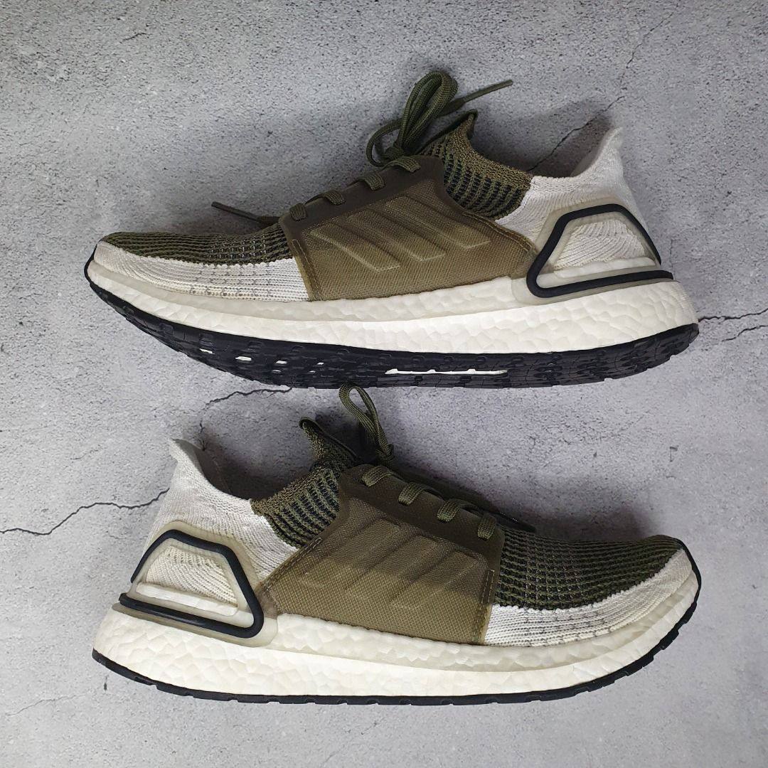 adidas gazelle silver green womens Adidas Unisex Ultraboost 1.0 Chalk White / Silver Green / Olive Strata  Running Shoes main image 0