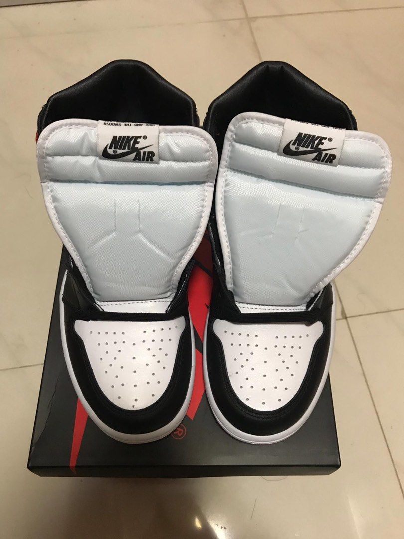 Nike air jordan satin black toe hotsell