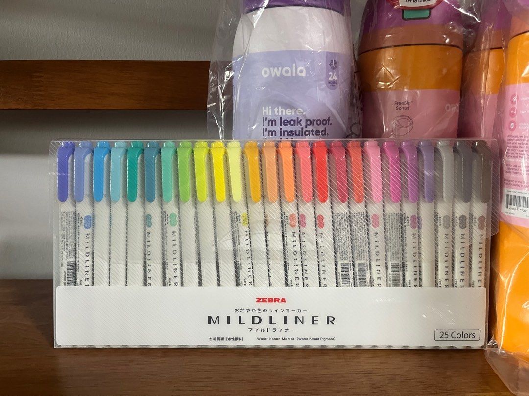 BNIP zebra mildliner 25 pieces full set highlighter, Hobbies