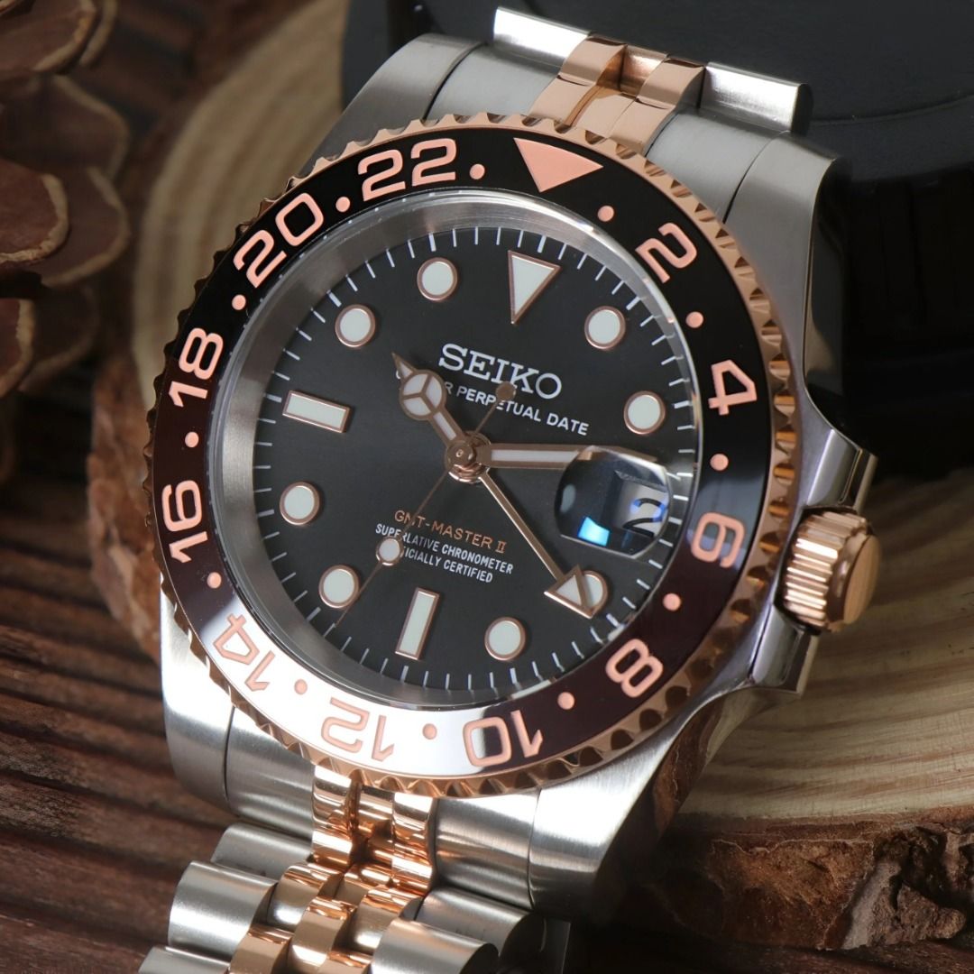 BUILD] SEIKO GMT Master Rootbeer mod NH34 Movement, Men's