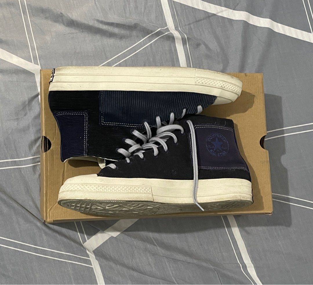 Chuck 70 Beyond Retro (Category: Sneakers) located in Las Pinas. Submitted by andre_iii (Listing ID 1333901760, Image 2). Description: For sale: Chuck 70 Beyond Retro Navy/Black RFS: Decluttering * 9/10 Condition with box * Minor scuffs across sole * Insoles included are bnew, I used orthopedic insoles throughout my use Will send more detailed pics via DM Shipping shouldered by the buyer Thank you!.