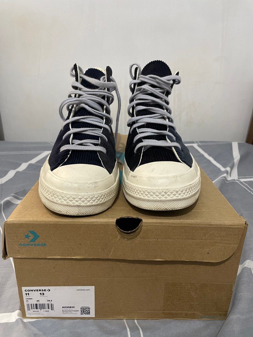 Chuck 70 Beyond Retro (Category: Sneakers) located in Las Pinas. Submitted by andre_iii (Listing ID 1333901760, Image 3). Description: For sale: Chuck 70 Beyond Retro Navy/Black RFS: Decluttering * 9/10 Condition with box * Minor scuffs across sole * Insoles included are bnew, I used orthopedic insoles throughout my use Will send more detailed pics via DM Shipping shouldered by the buyer Thank you!.