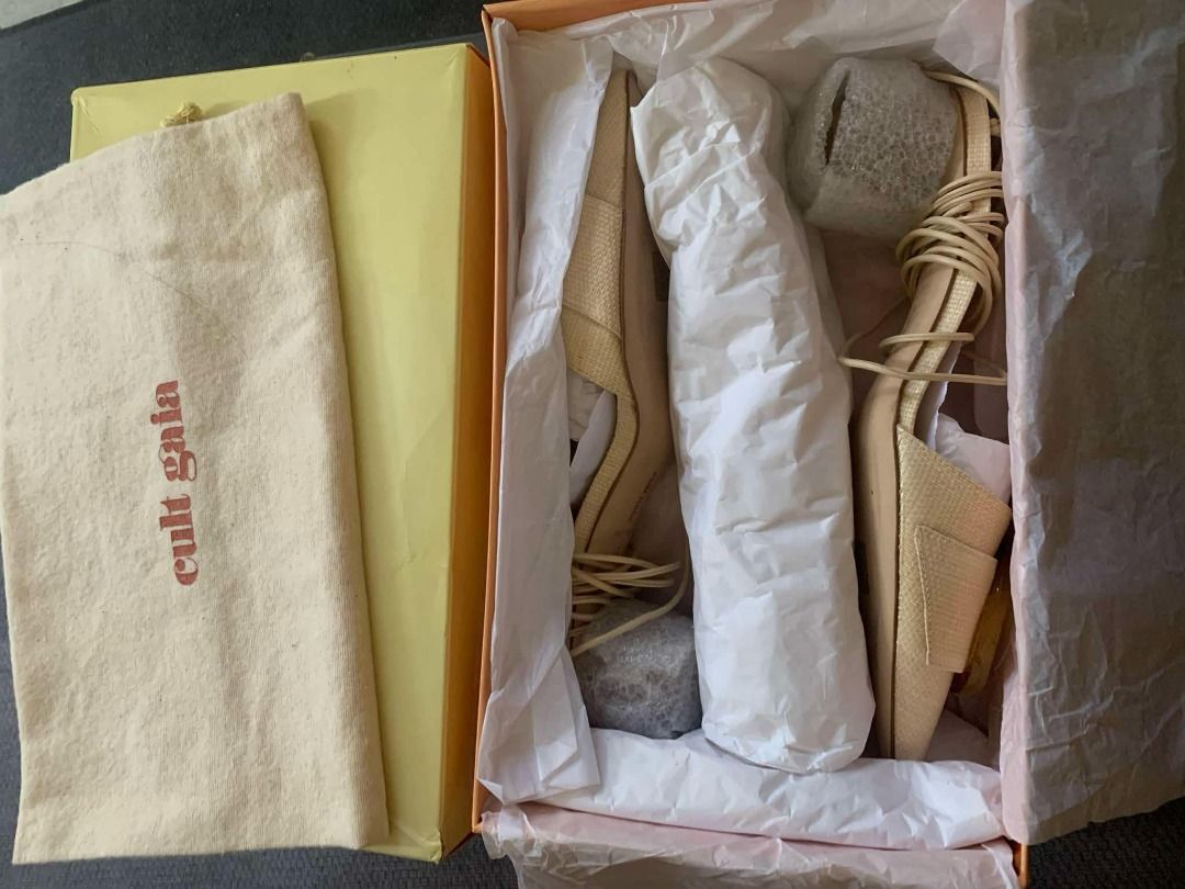Cult Gaia Liya Heel in Tan Natural Women s Fashion Footwear Heels on Carousell