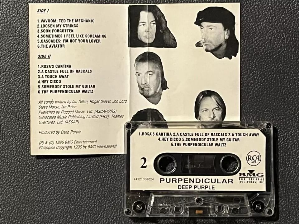 DEEP PURPLE Purpendicular PHILIPPINES Paper Label Cassette, Hobbies ...