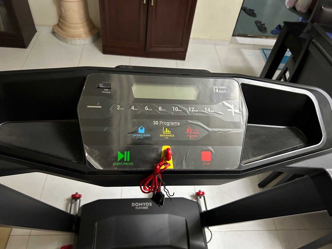 Decathlon DOMYOS RUN100E Foldable Treadmill Sports Equipment Exercise Fitness Cardio Fitness Machines on Carousell