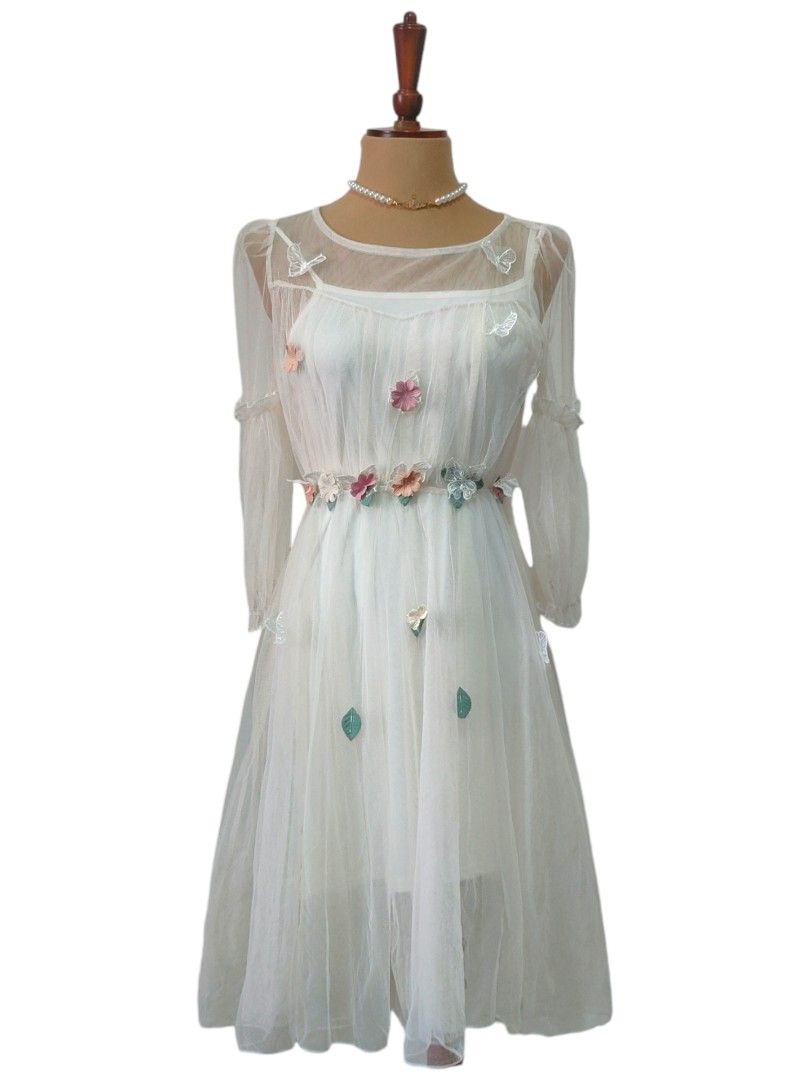Fairy dress/ coquette dress/ trendy dress/ mesh dress, Women's Fashion,  Dresses & Sets, Dresses on Carousell