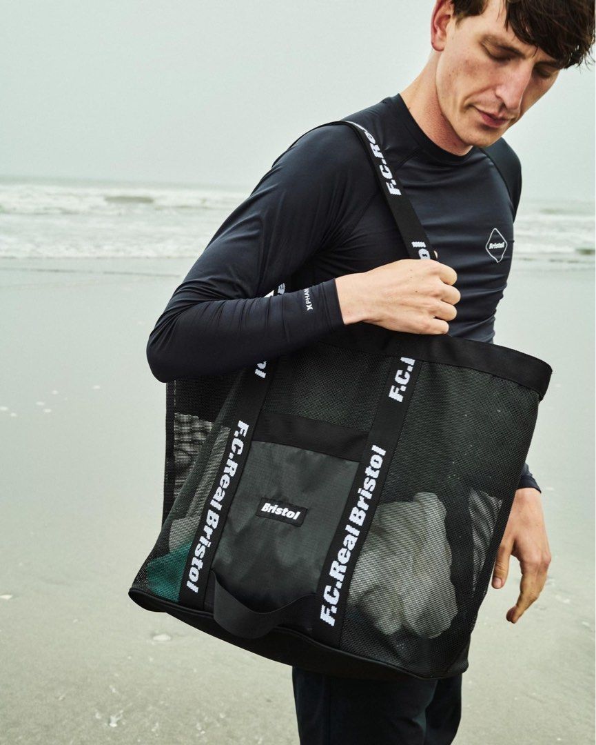 💖FCRB Mesh Tote Bag (24SS)- Black💖not GoopiMade, 男裝, 袋, 腰袋  