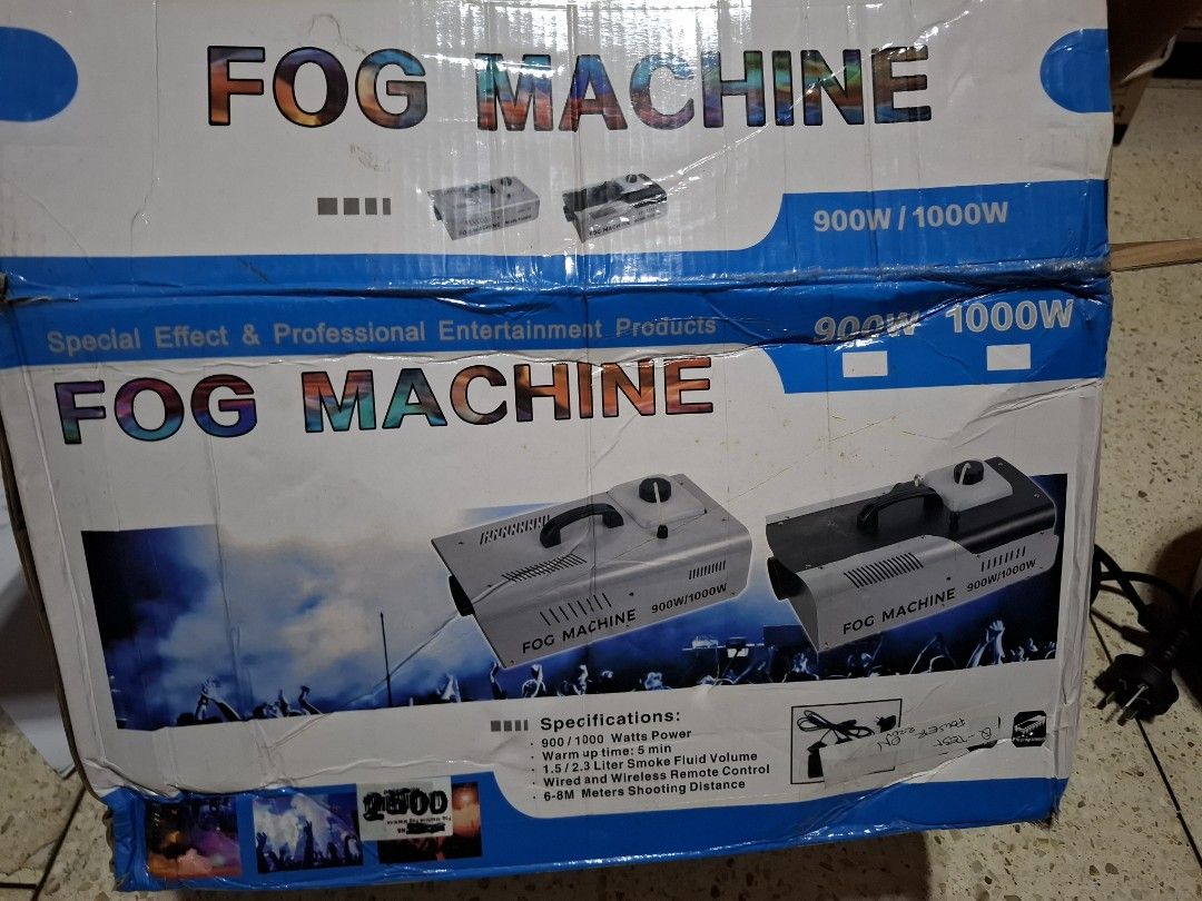 Fog machine (Category: Soundbars, Speakers & Amplifiers) located in Paranaque City. Submitted by isay_virtualstore (Listing ID 1333876599, Image 1). Description: see pictures for details 900 watts new.