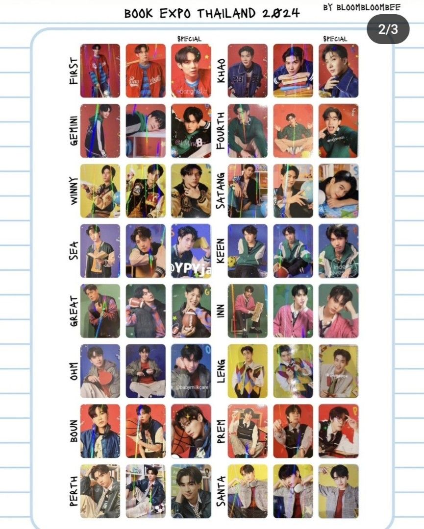 【18％OFF】 to 書展泰星小卡Back GMMTV School Card Random Collectable アイドル
